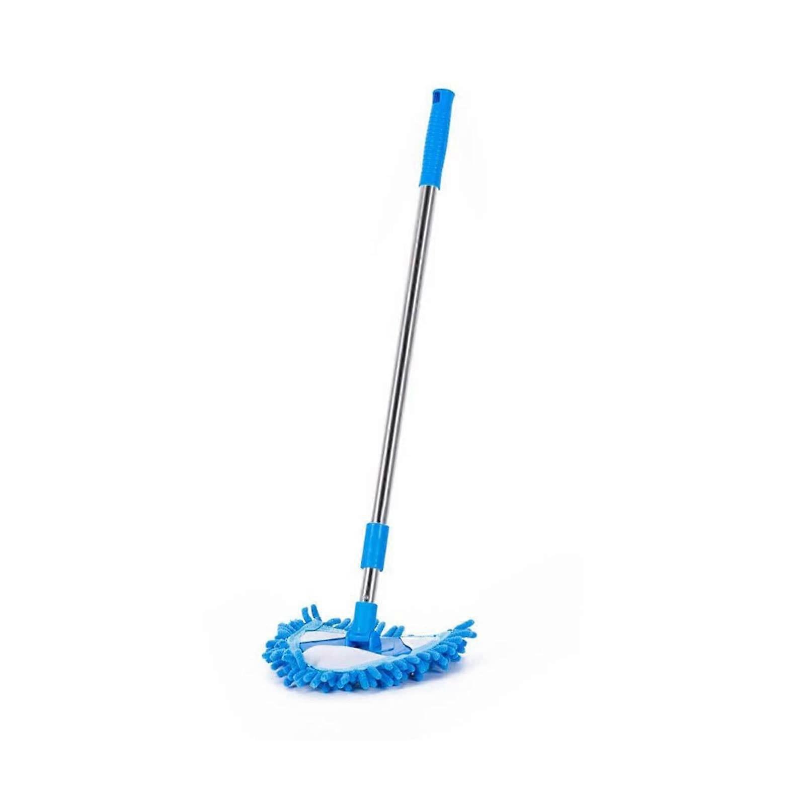 Triangular Retractable Mop with Long Handle for Corners Ceilings and MultiSurface Cleaning