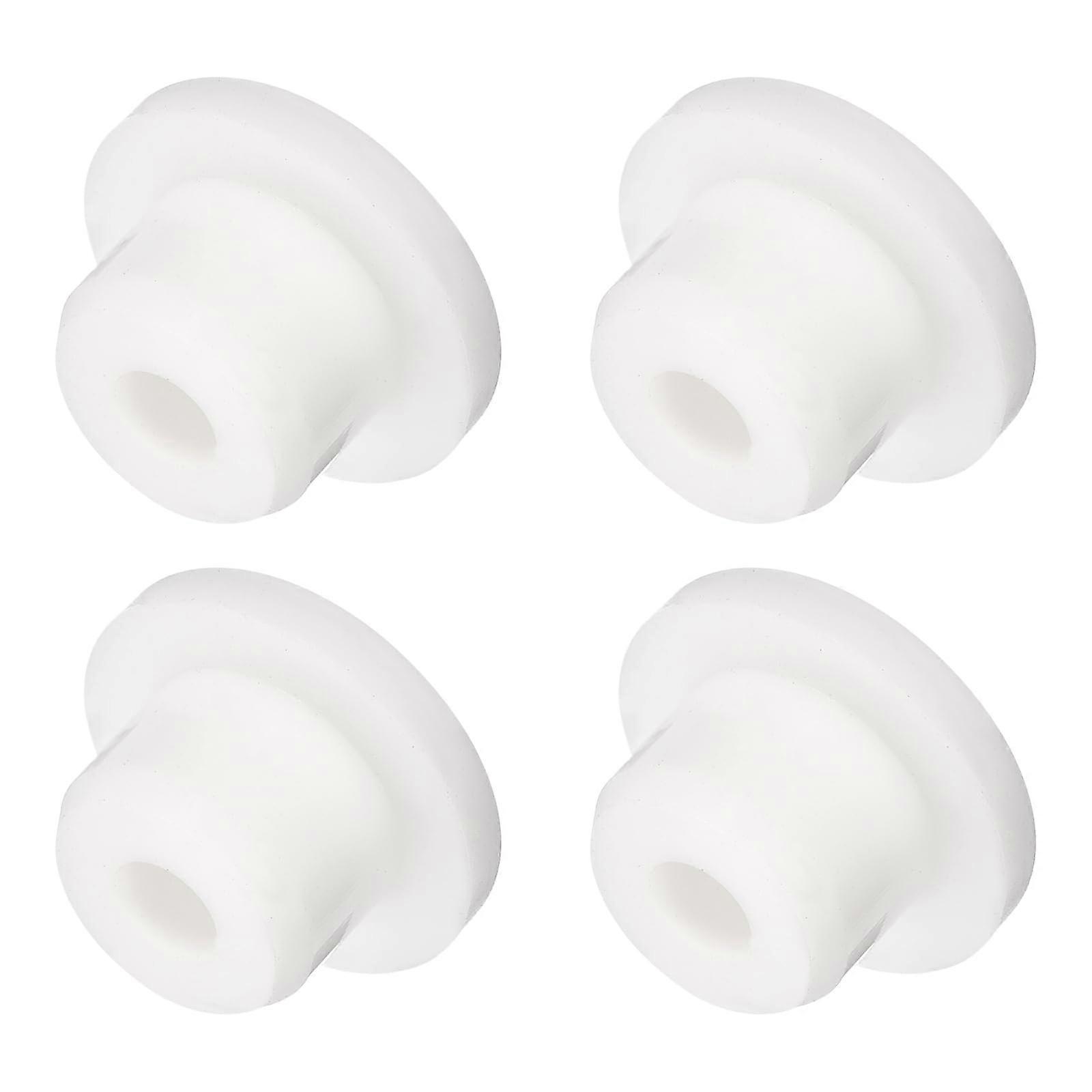 15mm Waterproof Rubber Hole Plugs T15 White Button Cover 4 Pack Durable Easy PushFit