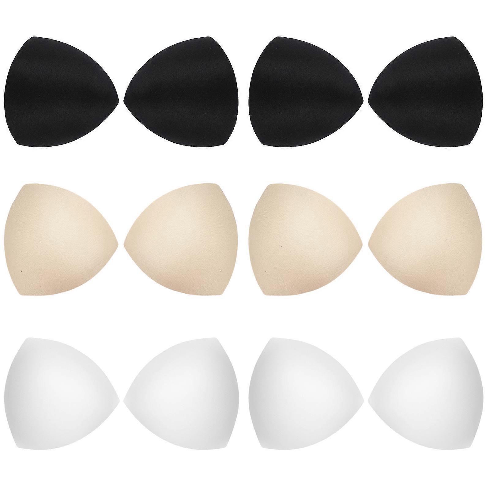 Removable Padding Bras Padded Inserts For Bikini Top Outdoor Activities Black 6Pairs