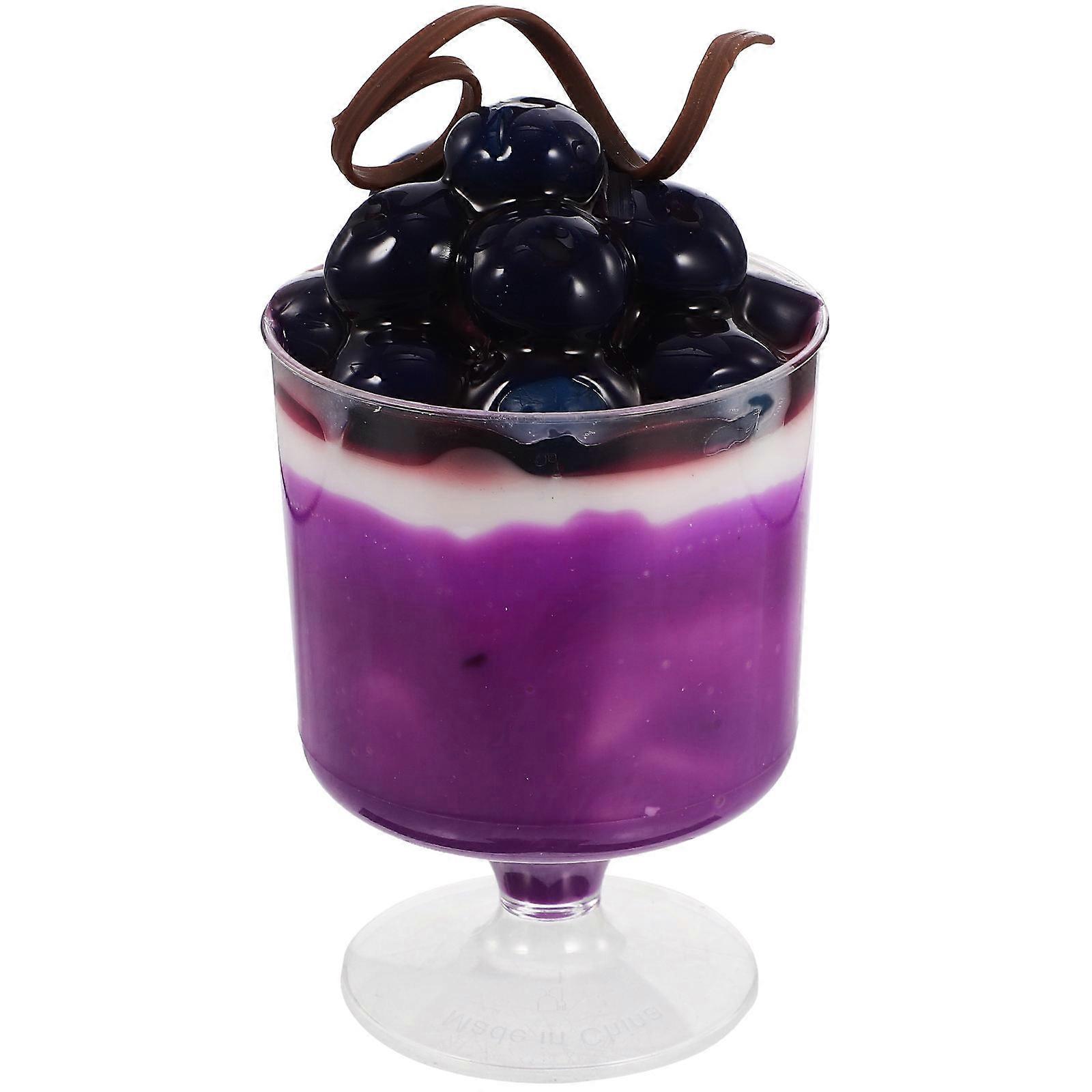 Artificial Pudding Model for Decor Purple Simulated Dessert Ornament