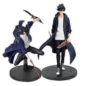 Sung Jin Woo Figure 2 Pack 1/7 Scale Anime Statue with Dynamic Fighting Pose and Detailed PVC Design