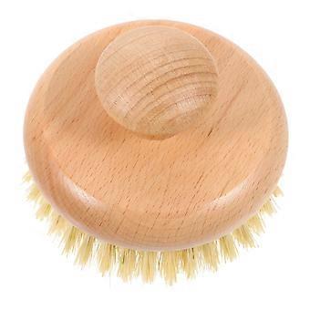 Long Handle Bath Brush and Natural Bristle Body Scrubber for Deep Exfoliating Shower and Smooth Skin