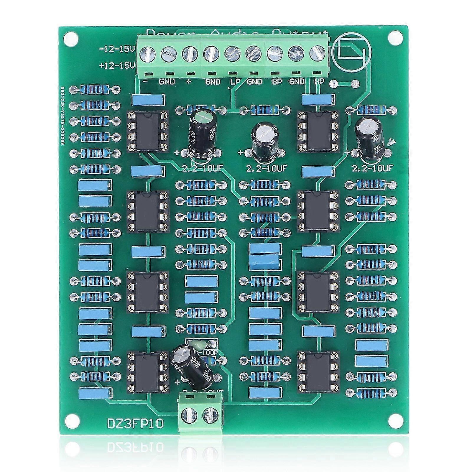 High quality  Preamplifier NE5532 Op adjustable custom three-way crossover treble midrange