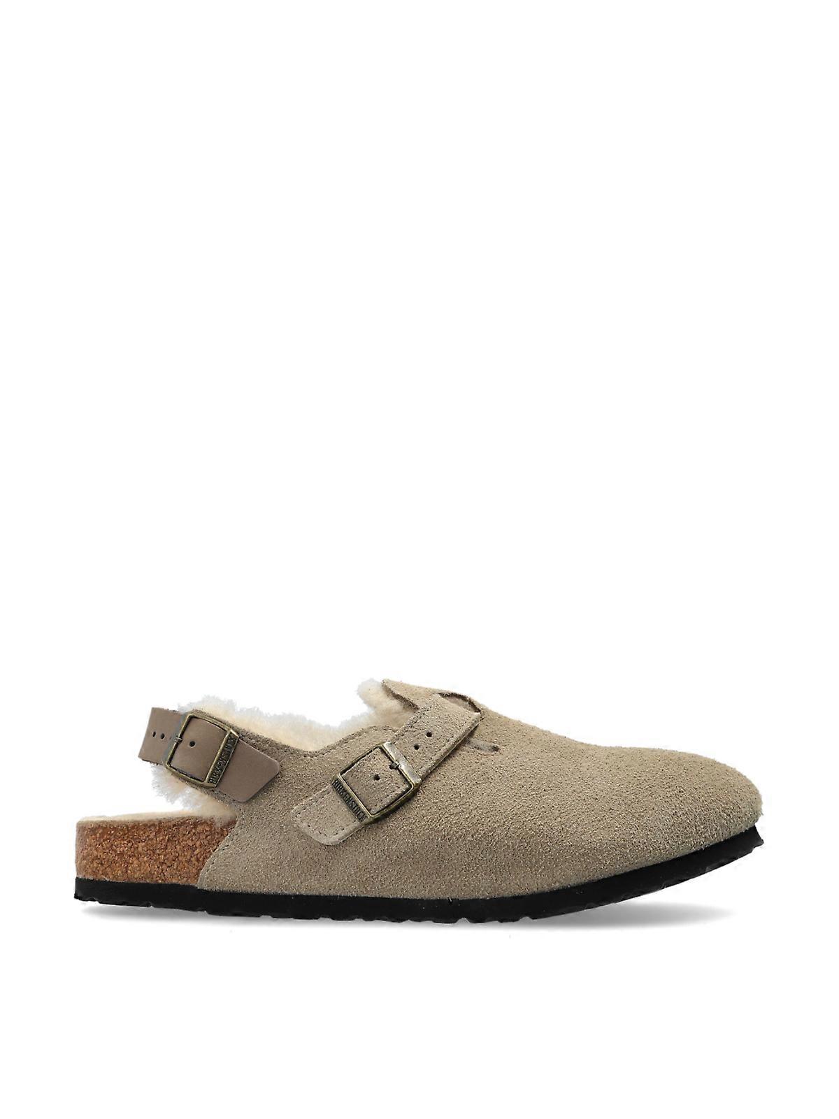 Tokio Shearling Suede Mules