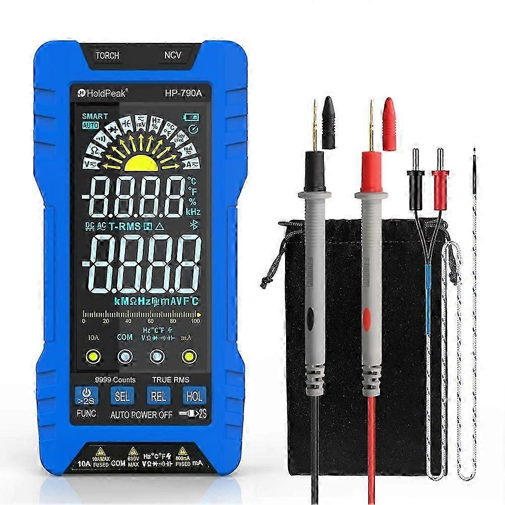 HoldPeak HP-790A Digital Multimeter 6000 Counts True RMS,AC/DC Current Voltage,Frequency,Resistance,Auto-Select & Auto-Range