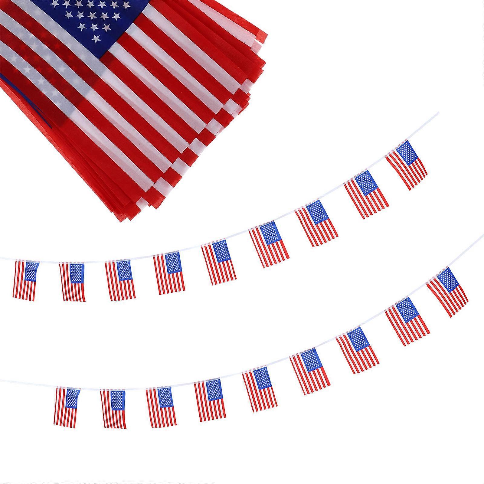 Assorted Color Banner String Flags for Independence Day Party 3 Strings