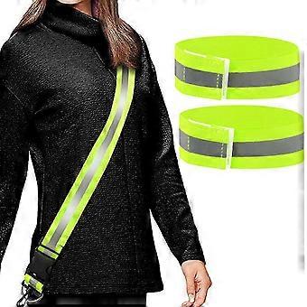 25-26 Flexible Reflective Armband Sash for Cycling with Visibility Safety Jogging Reflective Belt Jogging Reflective Belt