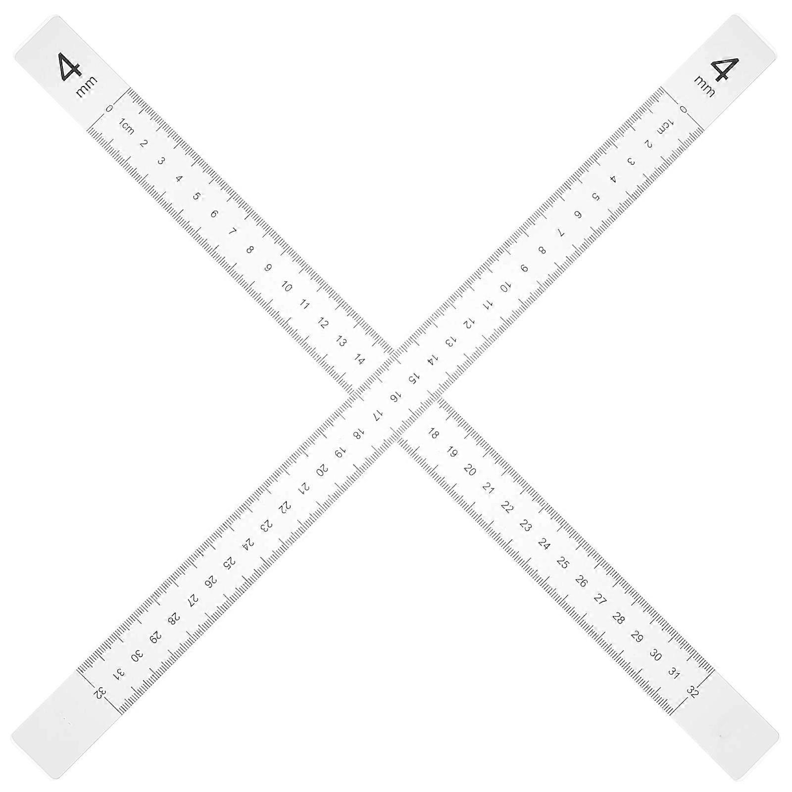 Biscuit Baking Ruler Silver Dough Thickness Measuring Ruler 1Pair
