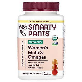 SmartyPants, Organics, Women's Complete, Raspberries, Lemon Lime and Grape, 120 Vegetarian Gummies