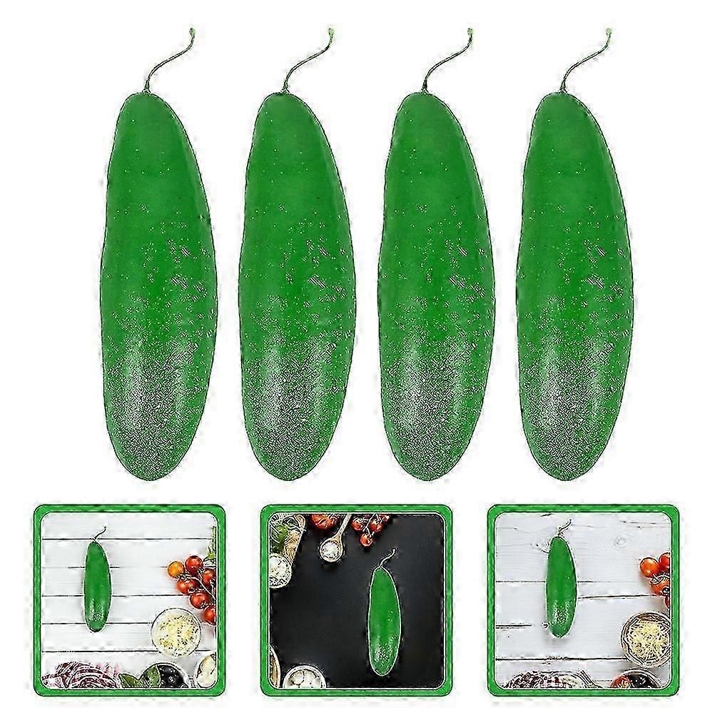 Plastic Artificial Cucumber Simulation compatible Decoration 8Pcs Set