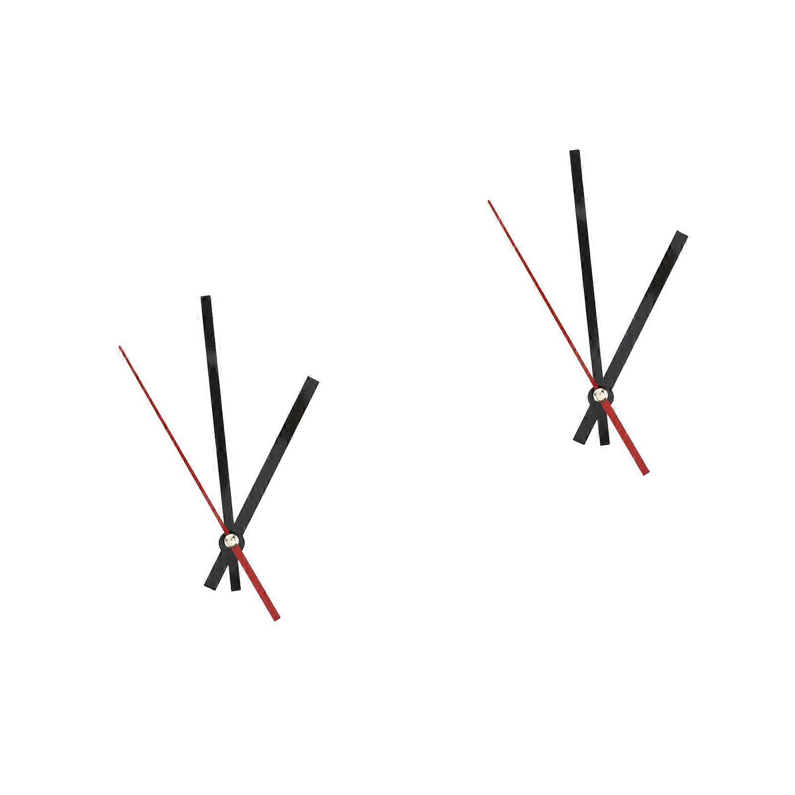Black Metal Clock Hands for Decorative Clock Repair 2Sets Kit