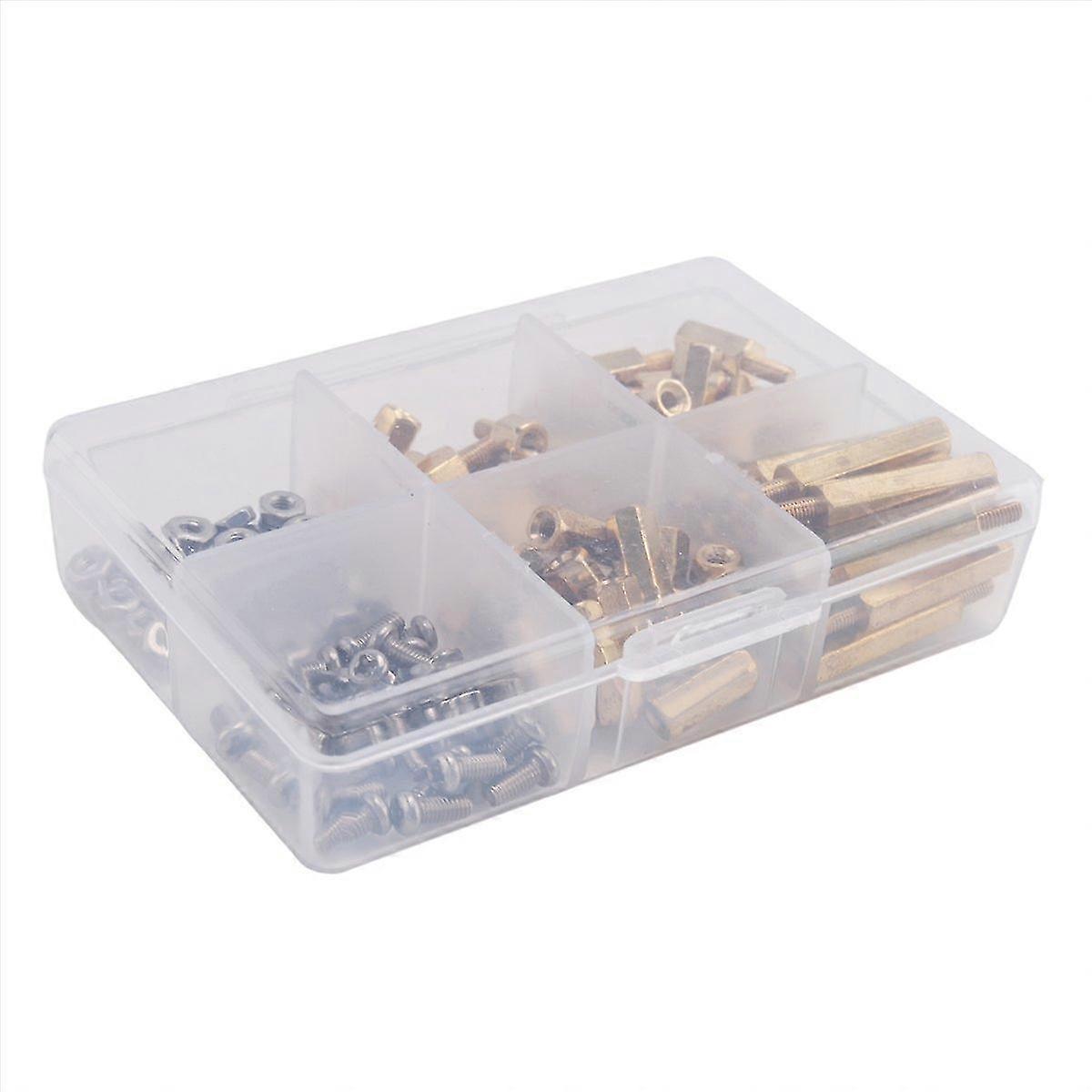 120Pcs Installation Tool compatible with Raspberry Pi 4 Model B/3B+/3B M2.5 Series Hex Brass Column/Nuts+Screws