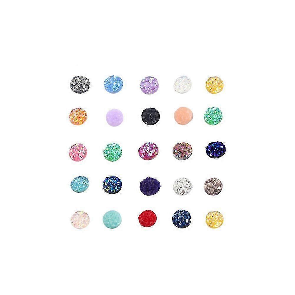 Round Resin Rhinestone Patch for DIY Craft 100Pcs Assorted Color