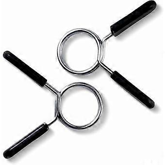 Presilhas de mola com disco de parada, presilhas para halteres e anéis de travamento para treinamento de levantamento de peso com halteres, 28 mm