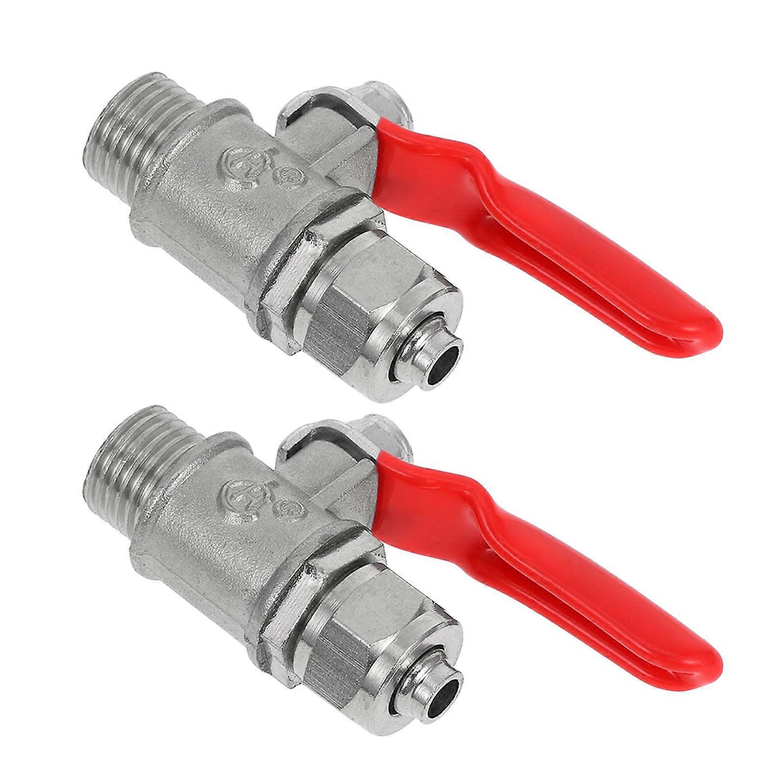 2Pcs Ball Valves Copper Quick Connect for Shut Off Control Use
