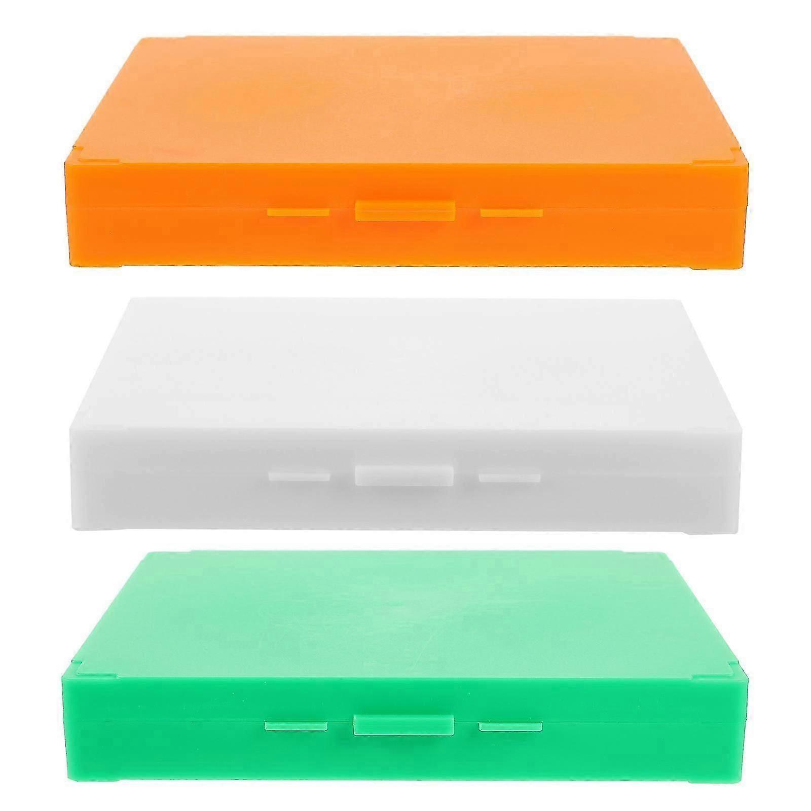 3pcs Microscope Slide Boxes Reusable Specimen Storage Box for Science Laboratory Supply