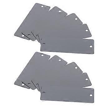 Lot de 10 ébauches d'estampage en acier inoxydable : étiquette rectangulaire 70 x 25 mm pour la fabrication de bijoux, projets de bricolage, trou pré-percé et bords lisses.