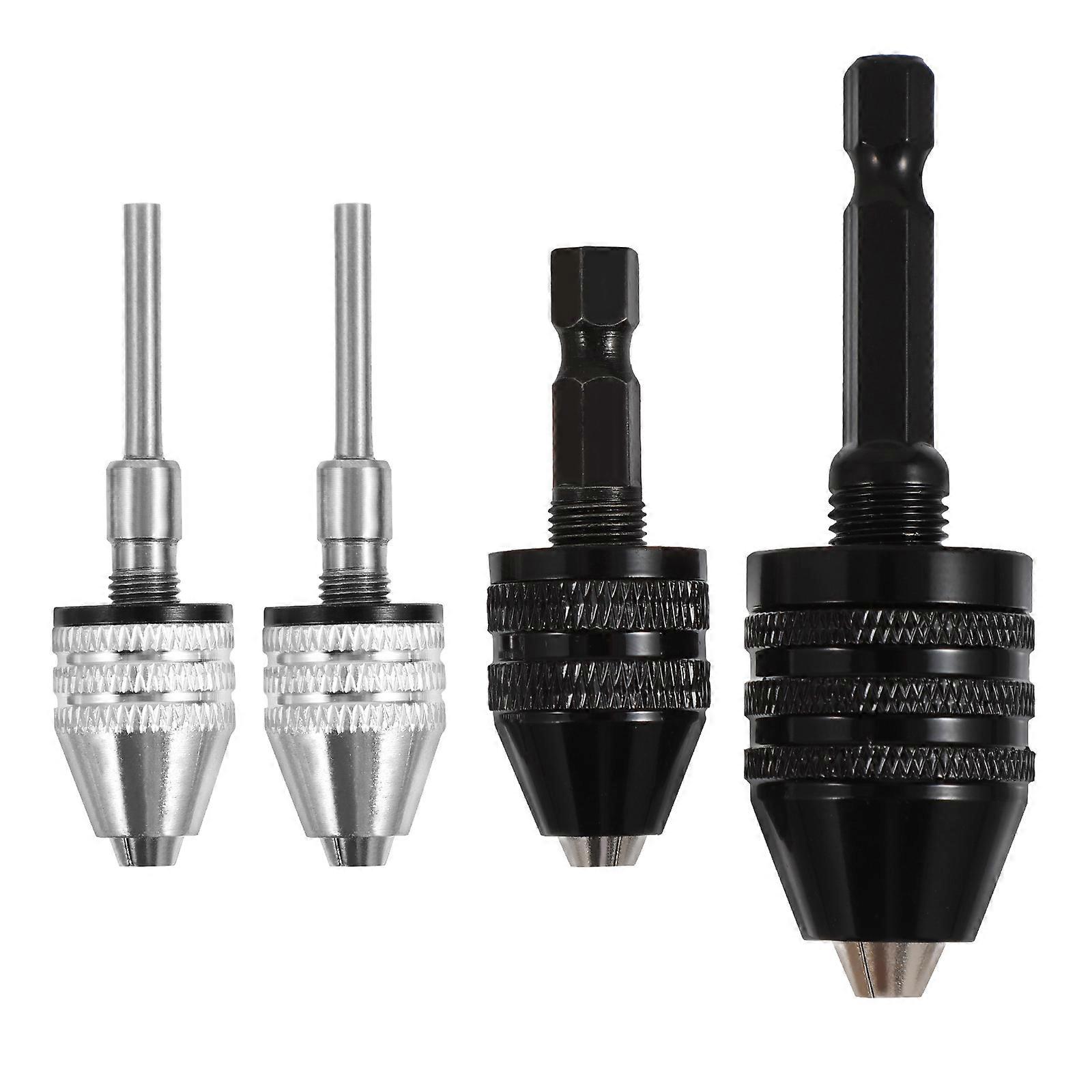 1 Set/4 Pcs Drill Chuck Hex And Round Handle Drill Chuck Quick Change Adapter