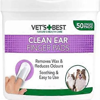 Vets Best Clean Ear Wipes Remove Wax Odors 50 Finger Pads For Dogs UK