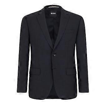 Boss Mens Logo Wool Flap Pocket Suit Jacket