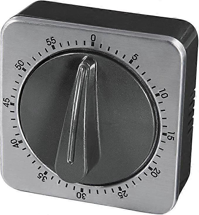 Dww Mechanical Kitchen Timer (with timer function, hourglass, stainless steel) Silver/Black