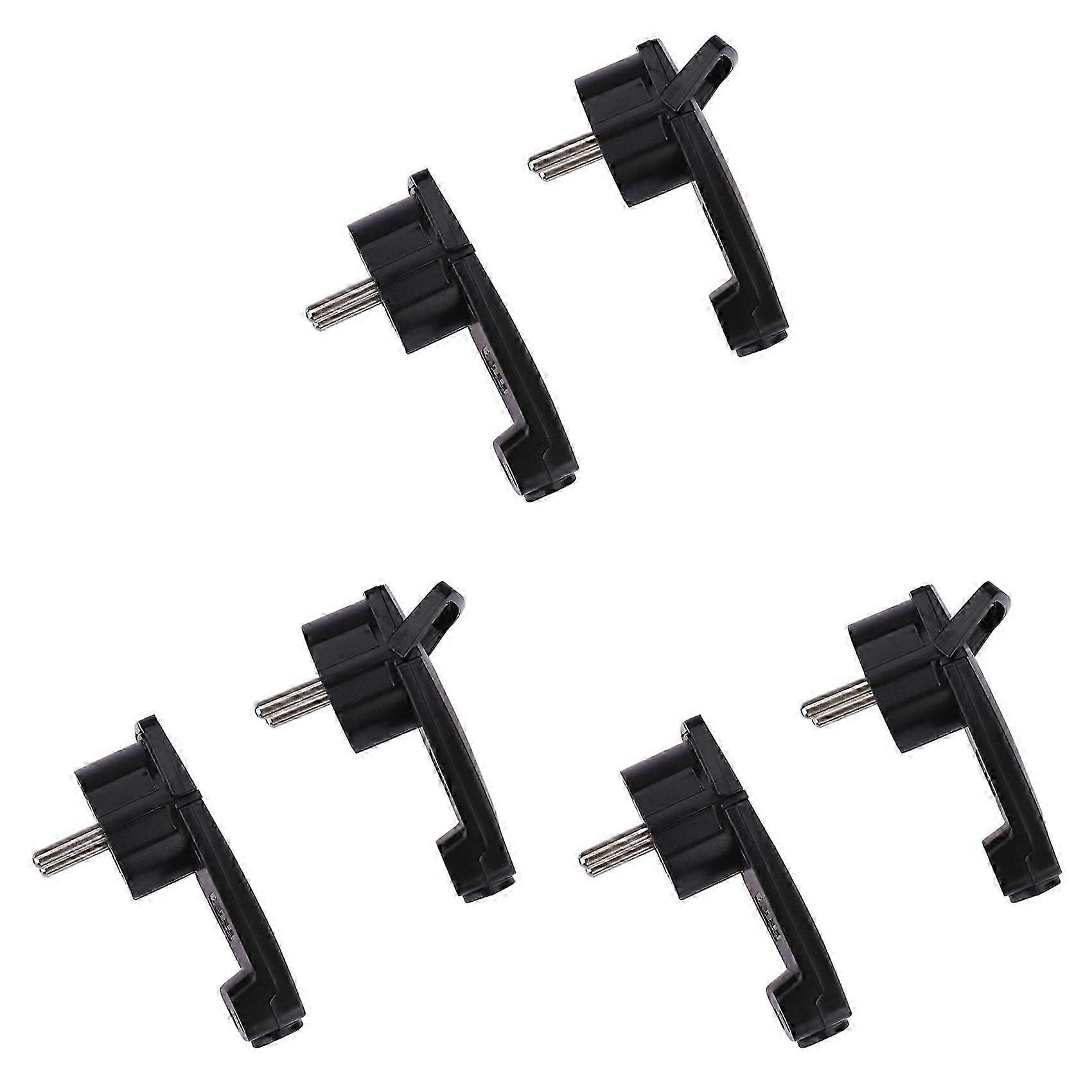 6pcs Black Schuko Angled Plug Flat, Schuko Flat Plug 250 V (16 A), Schuko Plug, Schuko Plug Flat, Eu Plug