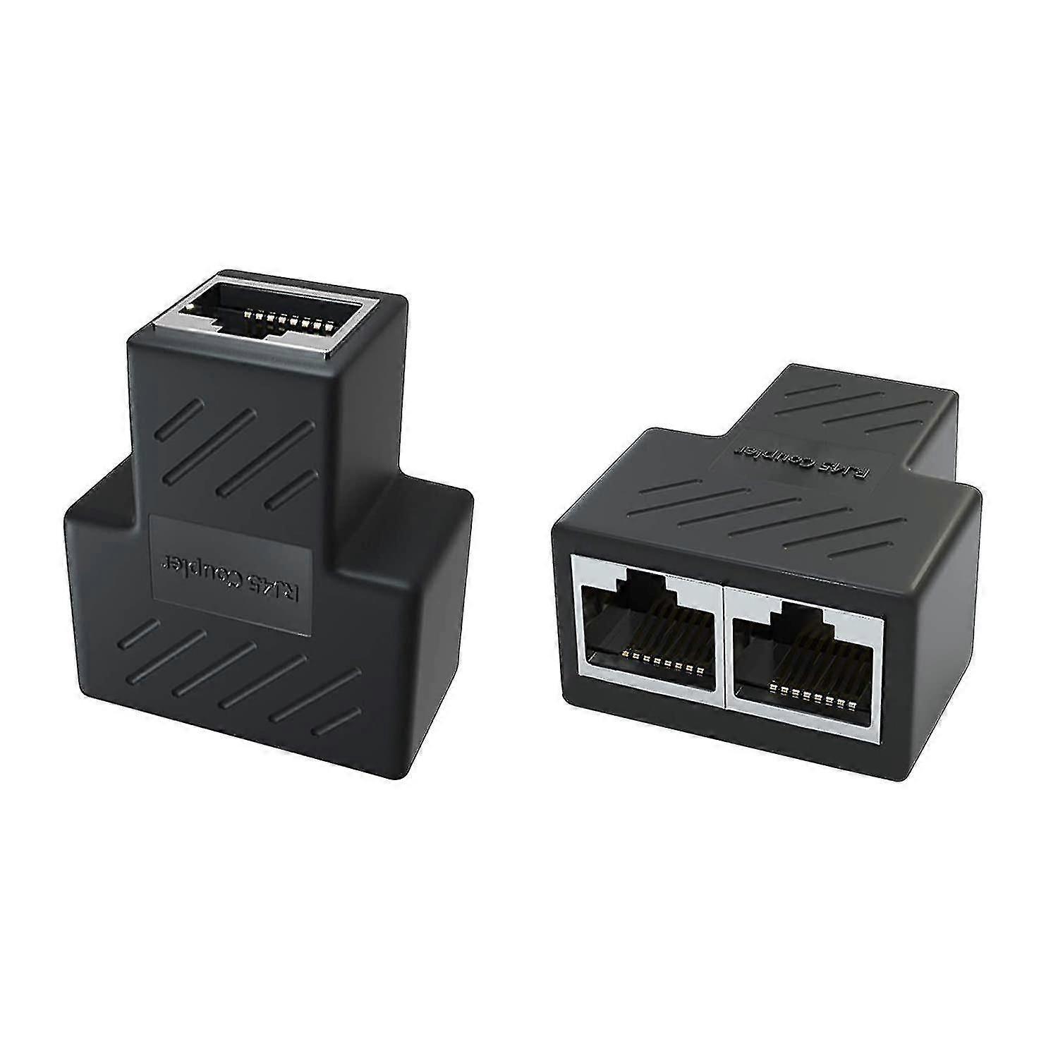 Conector de adaptador de acodor do extensor ethernet shielded (4pcs, preto)