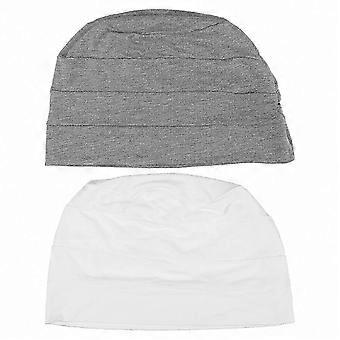 2-Pack Cotton Sleep Caps for Head Coverage