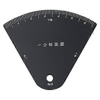 Eyebrow Stencil Ruler Lightweight Black Makeup Symmetry Tool with Arch Guide