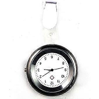 Nurse Watch Brooch Silicone Clip Infection Control Design Nurse Doctor Paramedic Brooch Fob Watchblack