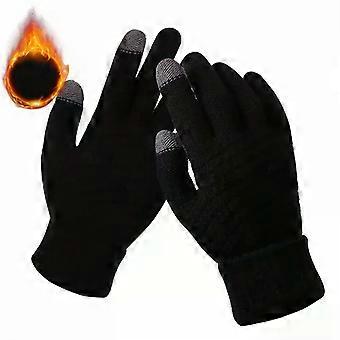 1/2Pairs Men/s and Women/s Winter / Minimalist Knitted Gloves with Mobile Touch Screen Operation Thick Warm Outdoor