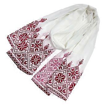 Pañuelo de gasa Khimar Hijab en la cabeza Turbante con estampado étnico Chal Pañuelo en la cabeza Transpirable Keffiyeh Pañuelo en la cabeza Malayo Cubierta geométrica vino rojo