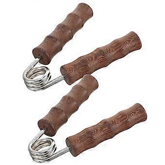 1 Pair of Hand Grip Strengthener Hand Wrist Trainer  Practical Finger Exerciser with Wooden Handle