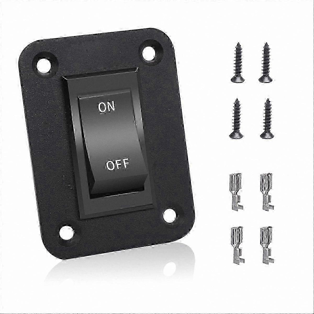 12V 20A DPST Rocker Switch Panel for RV Lights On-Off Control
