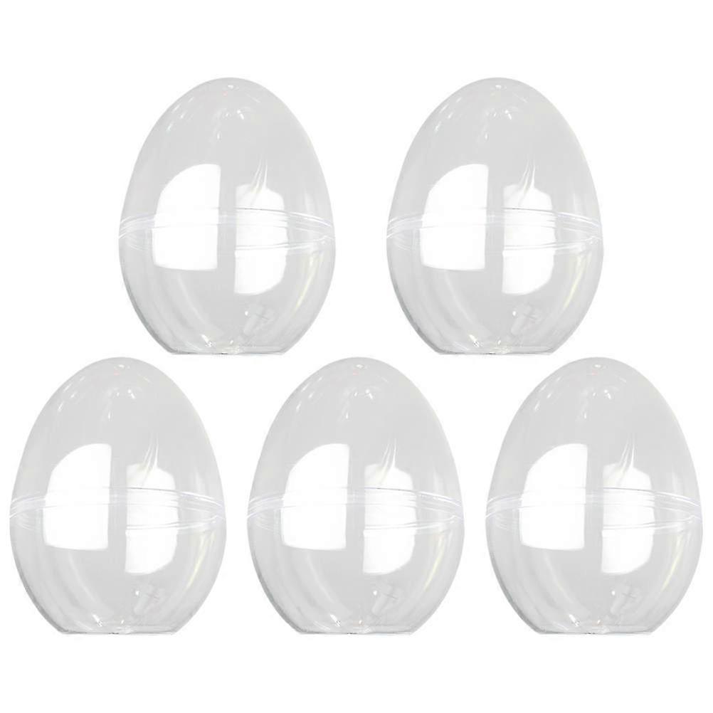 Egg-Shaped Plastic Storage Box for Storage Transparent Flat Bottom