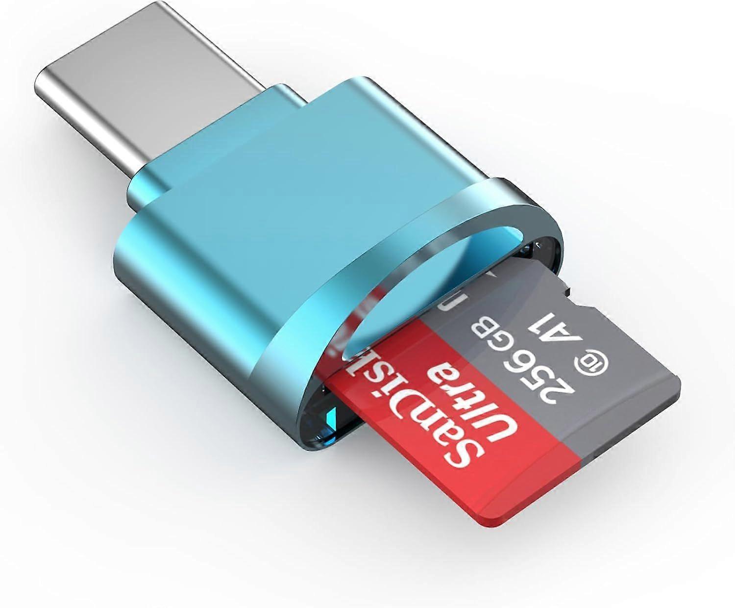 Micro SD Card Reader, USB C to SD Card Reader, Mini Type C TF Card Reader with USB C Port Adapter