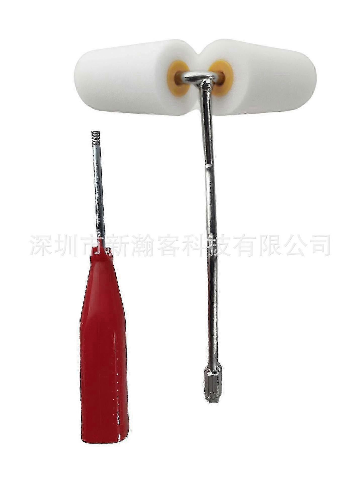 Right Angle Double-roller Paint Brush Compatible with Spindle Pipe Railings Fence