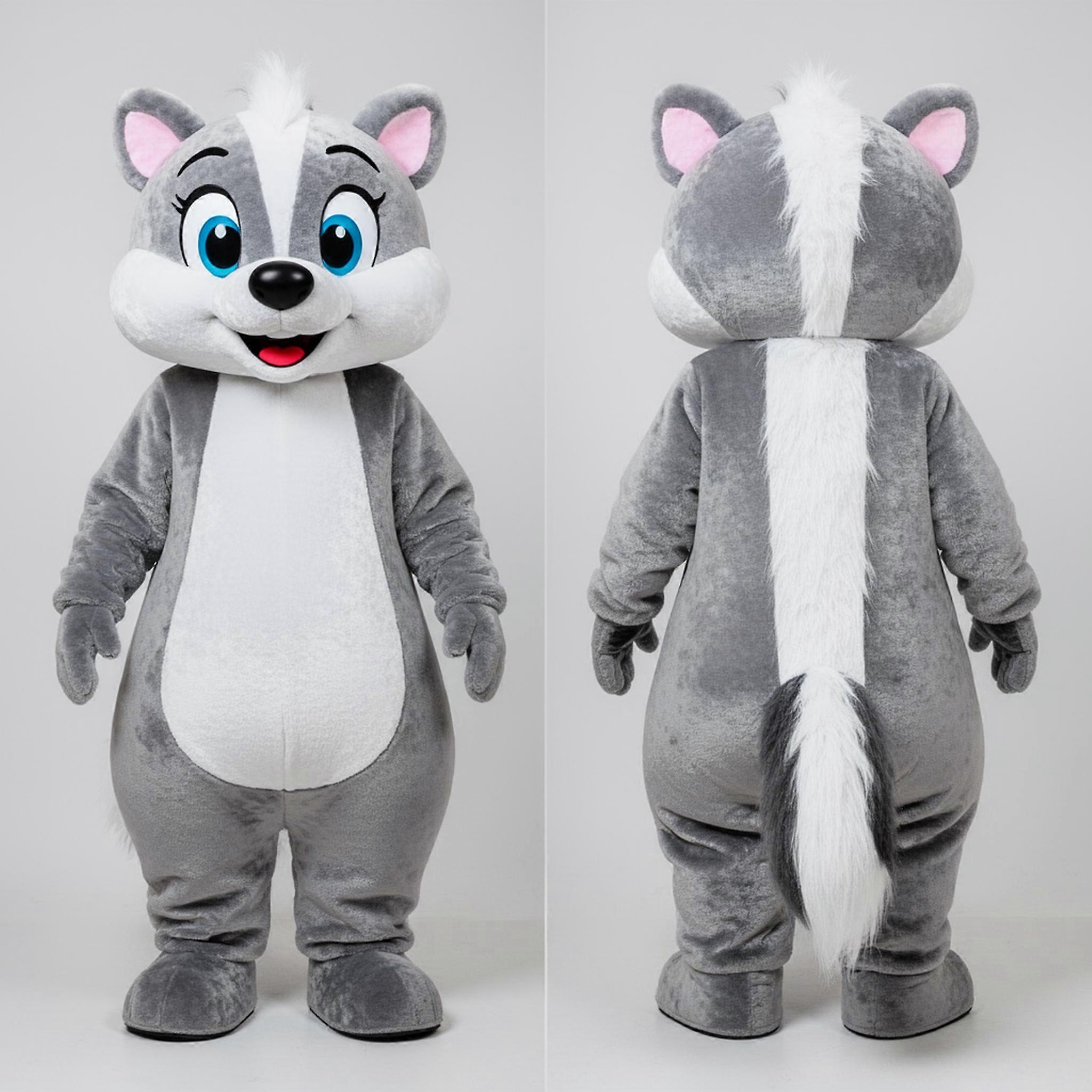 MASTICOT Silver Sleek Skunk Mascot