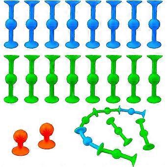 Silicone Suction Cup Dart Game, 18 Pieces 3 Colors, Reusable Stress Relief Toy for Kids and Adults, Indoor and Outdoor Play