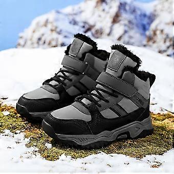 Youth High-Top Snow Boots, Fleece Lined Thick Warm, Anti-Slip for Outdoor Hiking Hunting and Campus Commute