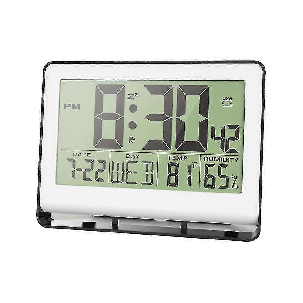 Atomic Digital Clock, Indoor Temperature Humidity Display, Wall Desk Clock