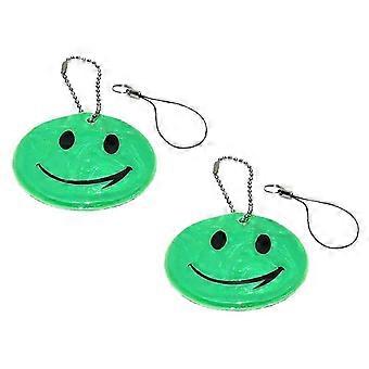 Juego de etiquetas reflectantes de seguridad con carita sonriente