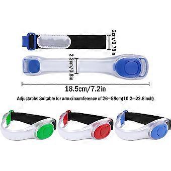 LED Light Armband Lamp, 3 Pieces Elastic LED Armbands, Adjustable Light Bracelet, Reflective Armband Light, for Running and Jogging