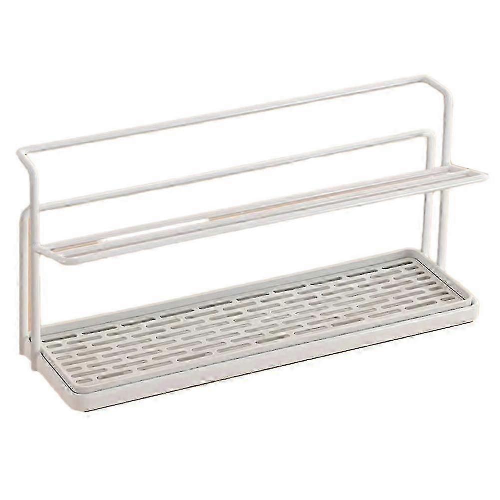 Sturdy bottle drying rack. Space-saving two-tier design compatible with bottles. Kitchen sink storage solution.