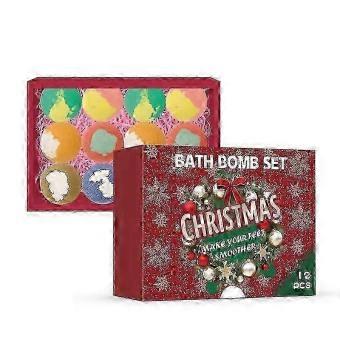 Christmas Bath Bomb Advent Calendar compatible with Kids, a 12-Pack Organic Bubble Bathbomb Gift Set