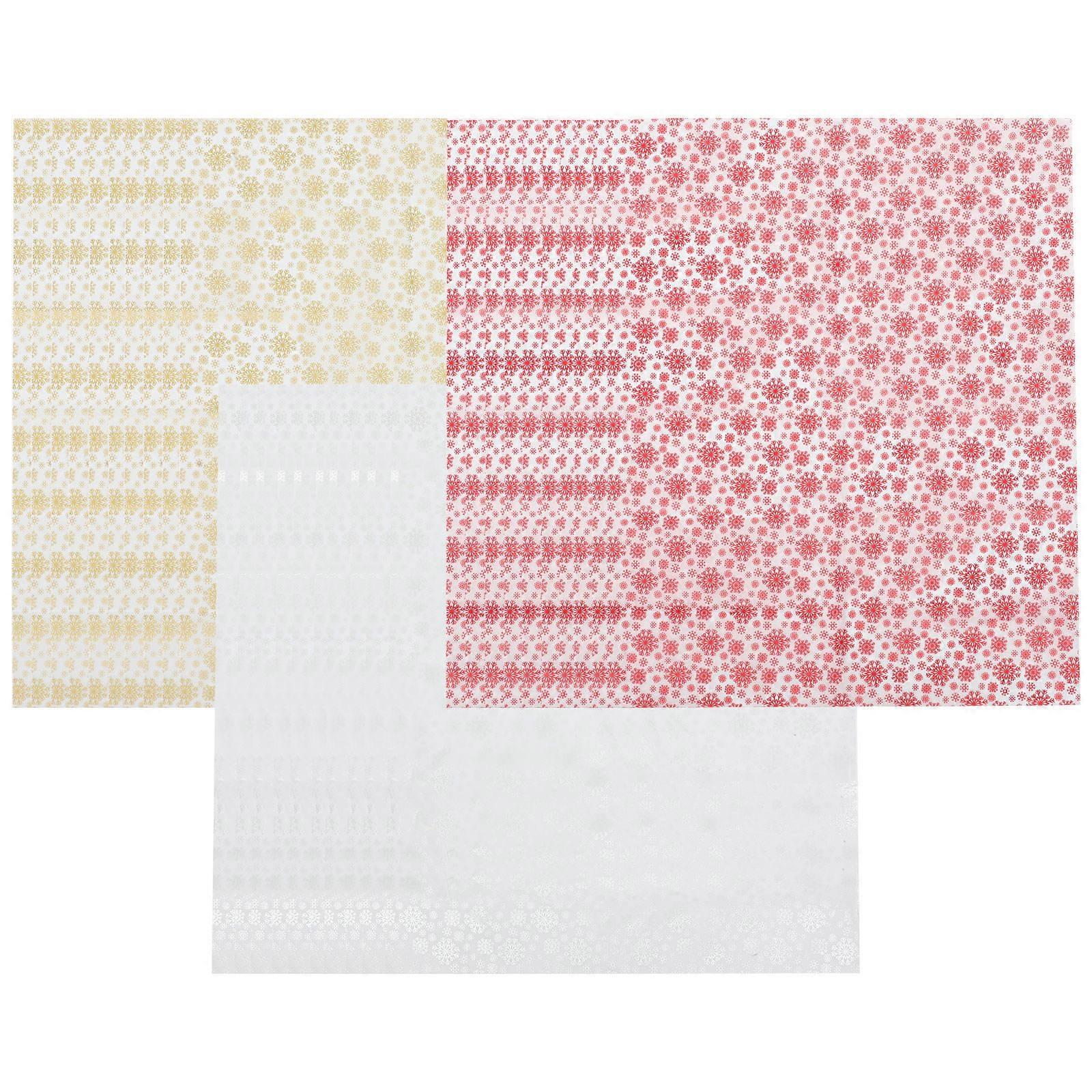 Wrapping Tissue Paper Christmas Snowflake Pattern for Gift Wrapping 30Sheets