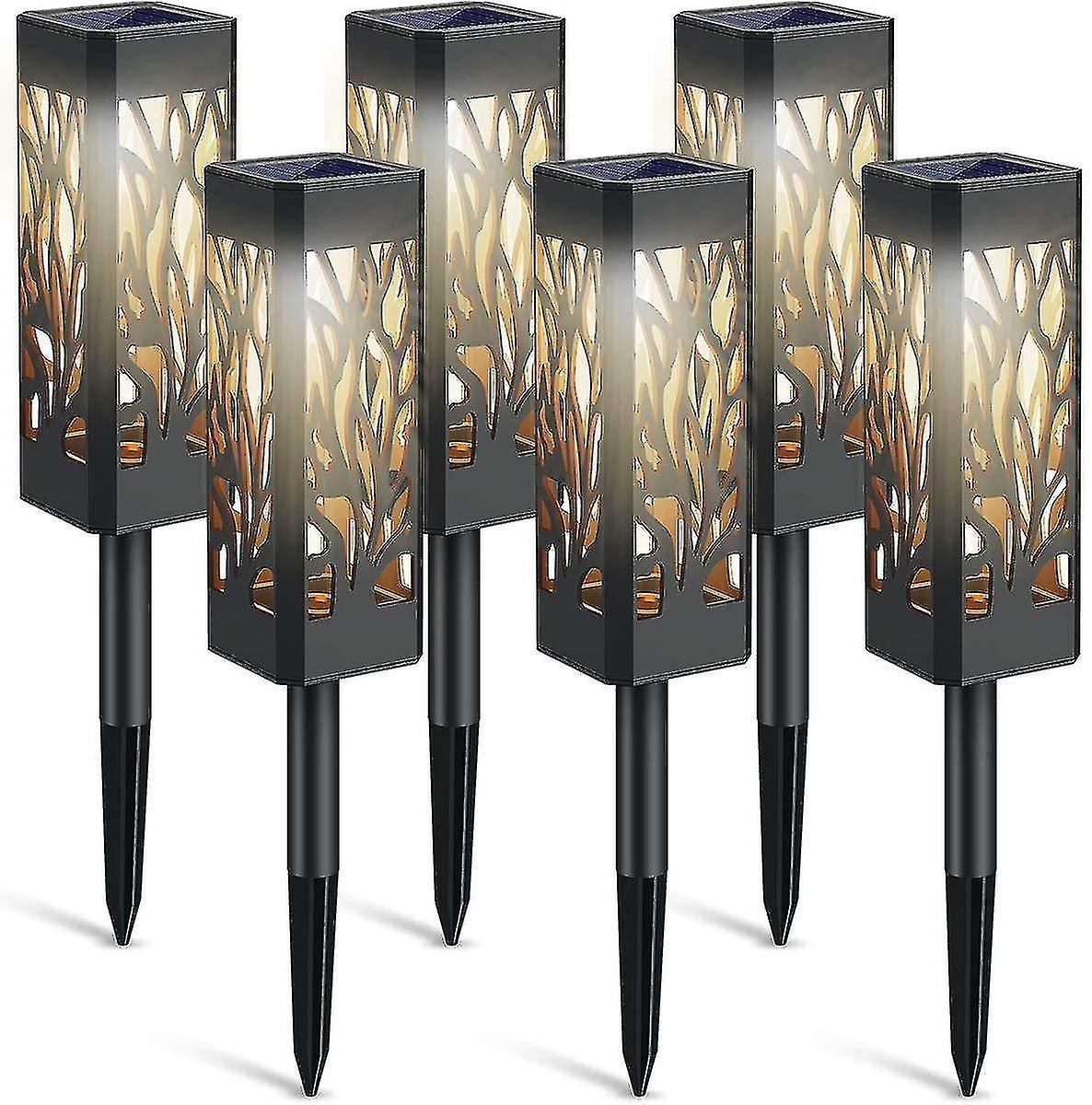 Solar Light Garden Led Solar Lamp Garden Light For Outside 6 Pieces Warm White Led Solar Lantern Waterproof Ip55, Decorative