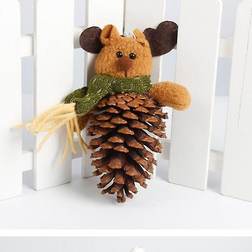 2 Pcs Christmas Simulation Pine Cone Pendant Decoration