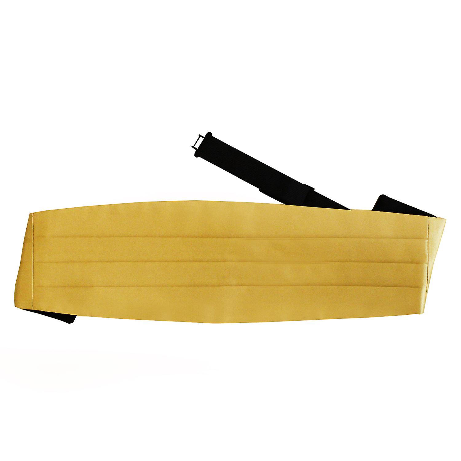 Gold-Plain Satin Kummerbund