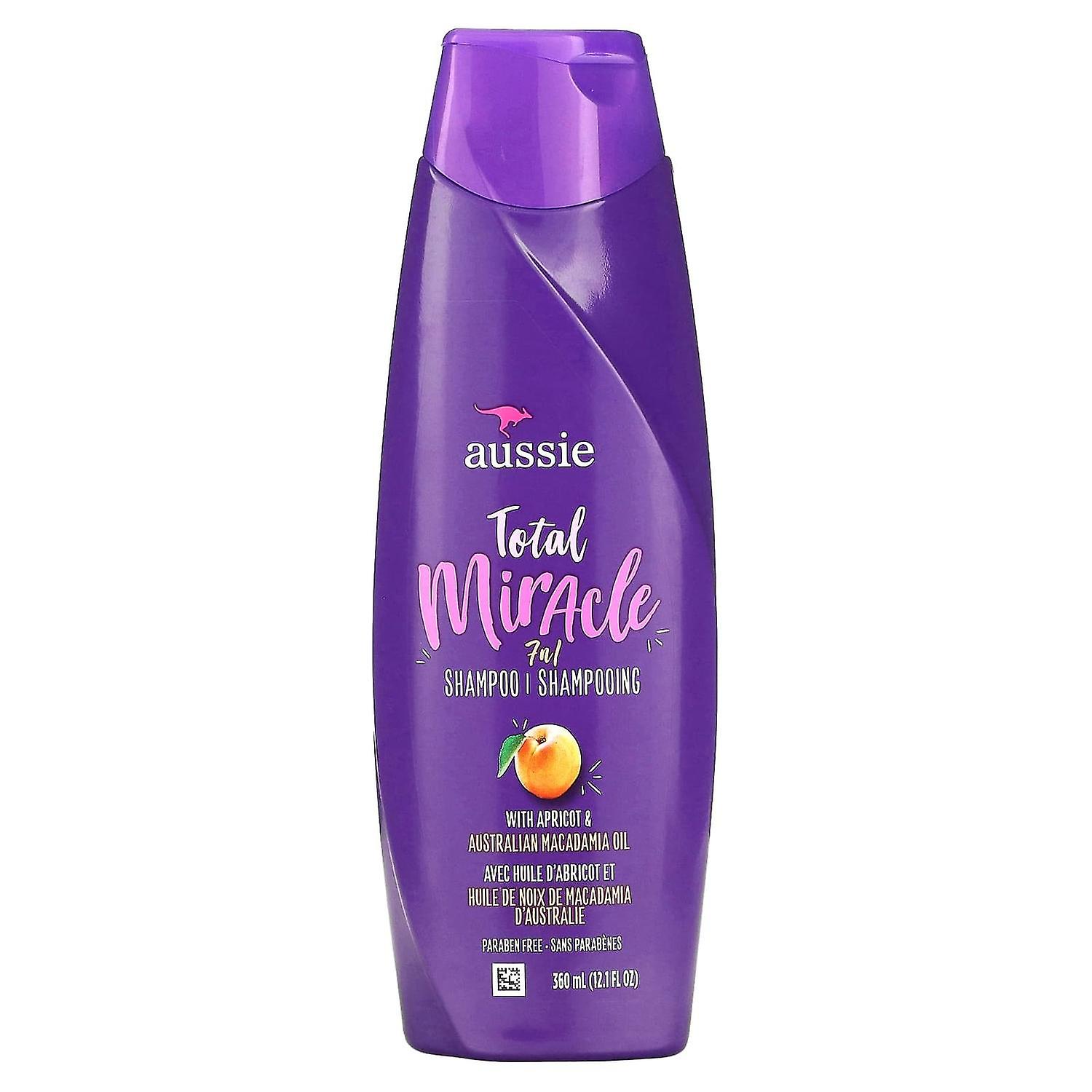Aussie, Total Miracle, 7 n 1 Shampoo, Apricot & Australian Macadamia Oil, 12.1 fl oz (360 ml)